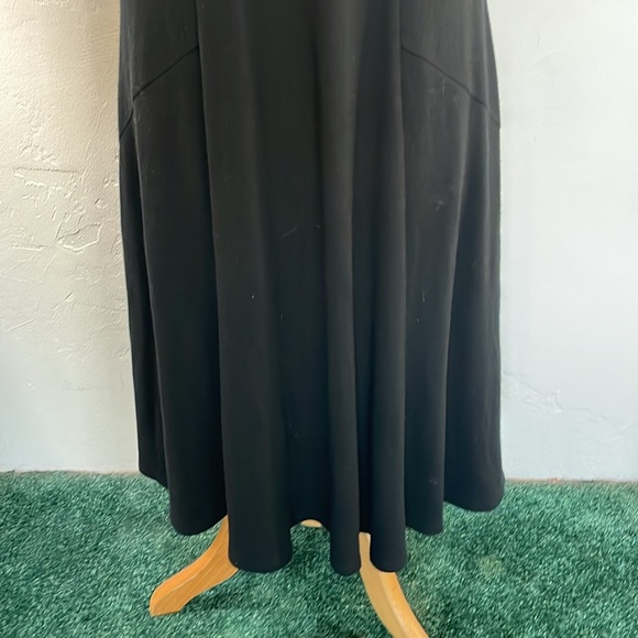 Karen Kane Feels Like Knit Stretchy Sleeveless Full Skirt Black Tank Dress - Picture 5 of 8